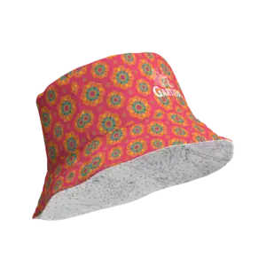 Red Mandala reversible bucket hat