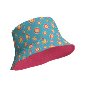 Teal & Rose Reversible Bucket hat